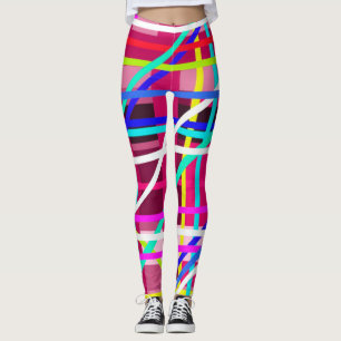 Leggings Gras coloré rayé