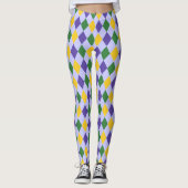 Leggings Gras Lavender Harlequin Check Patten (Devant)