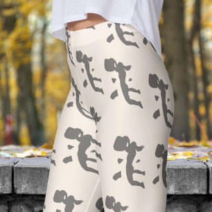 Leggings Gras Lin Blanc Womens Rock Escalade Motif