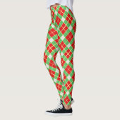 Leggings gras Noël rouge et vert (Gauche)