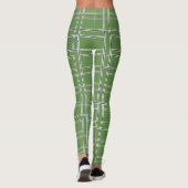 Leggings Gras Pâques St Patrick's Day Black White Stripes (Dos)