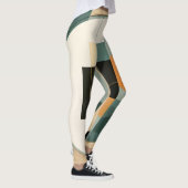 Leggings Gras rétro : Cercles et rectangles Abstraits (Droite)