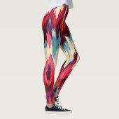 Leggings Gras rouge et noir Ikat Design (Droite)