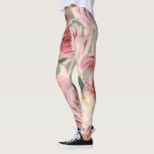 Leggings Gras Shabby Chic Rose Floral Garden Flowers (Gauche)