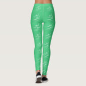 Leggings Gras Vert Femmes Motif synchronisé (Dos)
