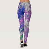 Leggings Gras Vibrant coloré Funky Trippy Fractal Spiral (Dos)