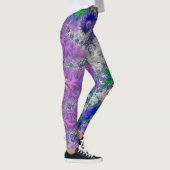 Leggings Gras Vibrant coloré Funky Trippy Fractal Spiral (Droite)