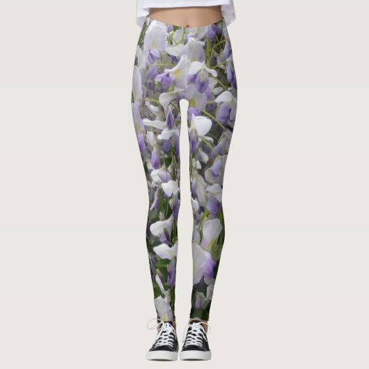 Leggings Gravure des Fleurs Grandes Wisteria (Devant)