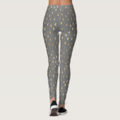 Leggings Gray Gold Raindrop Moderne tendance Yoga (Dos)