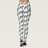 Leggings Gray wolf with pipe cartoon (Dos)