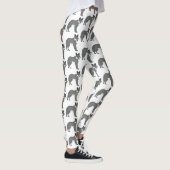 Leggings Gray wolf with pipe cartoon (Droite)