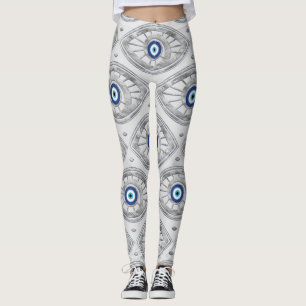 Leggings Grec Mati Mataki - motif d'oeil mauvais de
