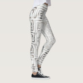 Leggings Greek Meander - Greek Key White Marble textures (Droite)
