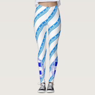 Leggings Greek stripes flag