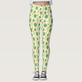 Leggings Green 4 Leaf Clovers St Patricks Day Coins ​ (Devant)
