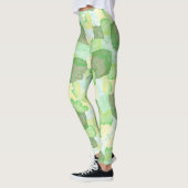 Leggings Green abstract art Magical wallpaper (Gauche)