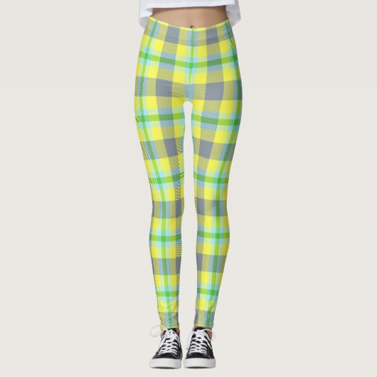 Leggings Green And Yellow color  (Devant)