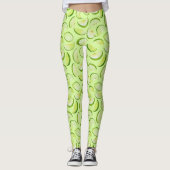 Leggings Green Apple Slice Pattern (Devant)