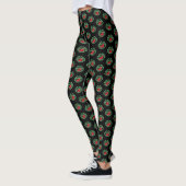 Leggings Green Bali Style Malin Gargoyle Open Mouth Tongue (Gauche)