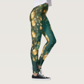 Leggings Green Baubles Gold Décoration de Noël (Droite)