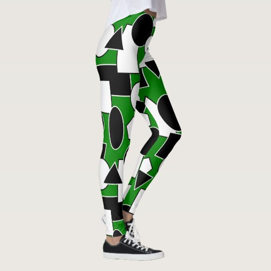 Leggings Green Bauhaus Collage (Droite)