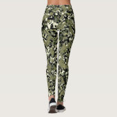 Leggings Green Black Cream (Dos)