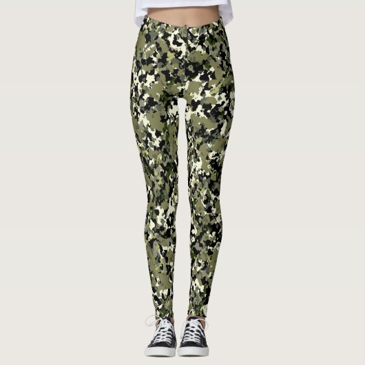 Leggings Green Black Cream (Devant)