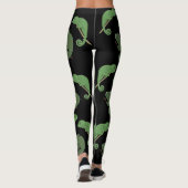 Leggings Green Chameleons Lizard Art  (Dos)