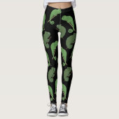 Leggings Green Chameleons Lizard Art  (Devant)