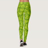 Leggings Green Clover Feuille Motif Lucky Patrick's Day (Dos)