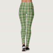 Leggings Green Cute Farmhouse Rustique Vacances Plaid Simpl (Dos)
