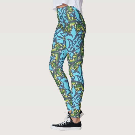 Leggings green design (Gauche)