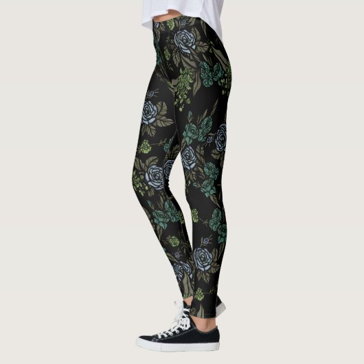 Leggings Green Earth Flowers (Gauche)