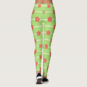Leggings Green Floral Tiles (Dos)