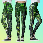 Leggings Green Forest Photographic Nature