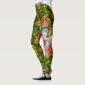 Leggings Green Ganesh God Hippie Boho Festival psychédéliqu (Gauche)