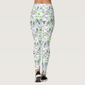 Leggings Green Golf Icons Motif (Dos)