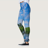 Leggings Green Grass Birch Trees Nature Sky Lake Paysage (Gauche)