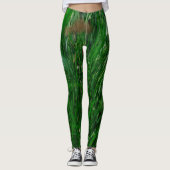 Leggings Green Grass Feuilles Nature (Devant)