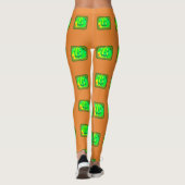Leggings Green Jack olantern Halloween Thunder_Cove (Dos)
