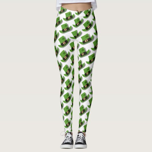Leggings Green Leprechaun Casquette St Patrick’s Day (Devant)