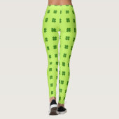 Leggings Green Lucky Clover Motif St Patrick's Day (Dos)