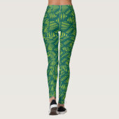 Leggings Green Modern Abstract Sports Pattern (Dos)