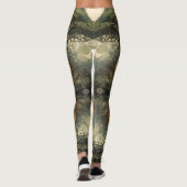 Leggings Green Orange Nature Chinese Tree Dragon Tattoo (Dos)