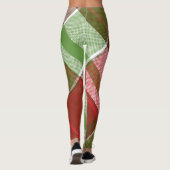 Leggings Green Red Plaid Pattern Festive Christmas Holiday (Dos)