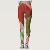 Leggings Green Red Plaid Pattern Festive Christmas Holiday (Devant)