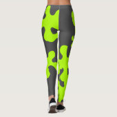 Leggings green slime fusain gris fun (Dos)