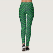 Leggings Green Stipes Motif St Patrick's Day (Dos)