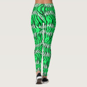 Leggings Green Tiger Animal Skin Pattern Design  (Dos)
