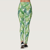 Leggings Green Tropical Palm Banana Monstera Feuille (Dos)